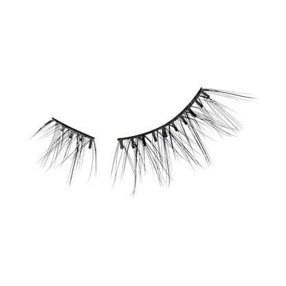 KISS imPRESS Falsies Easy Tab Press On Self Adhesive Eyelashes, Black, 'Classy Natural', 1 Pair of 6mm-7mm Inner Natural Volume Eyelash Clusters & 1 Pair of 6mm-10mm Outer Half-Lashes with Easy Tabs  - 3 Pack