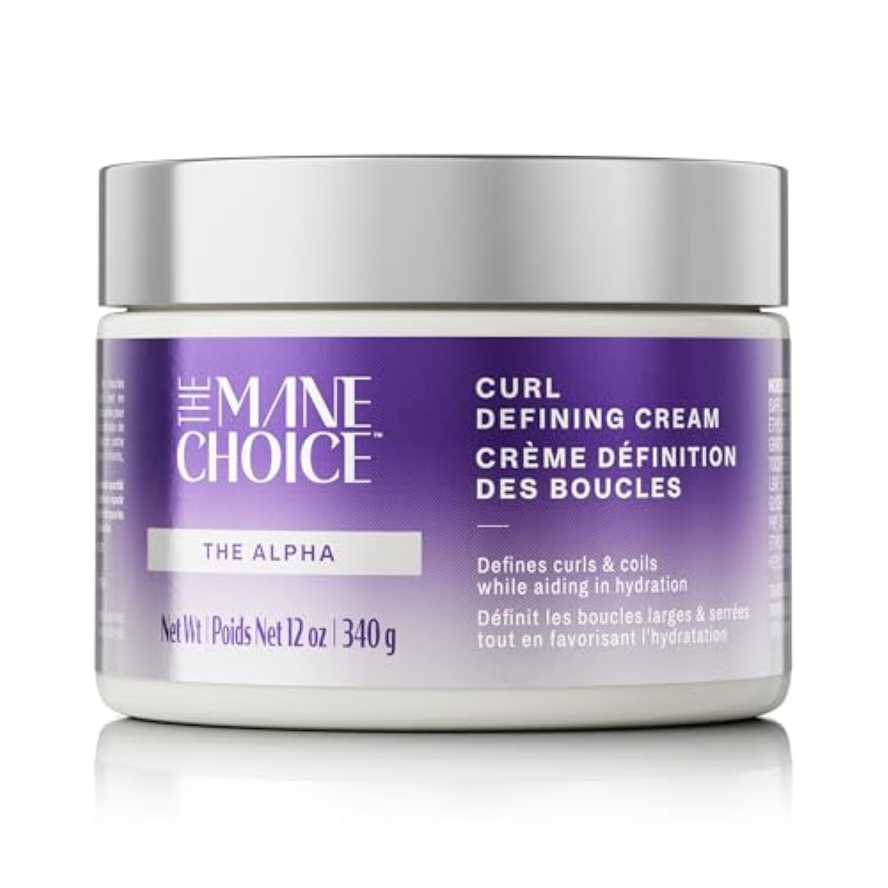 The Mane Choice The Alpha Curly As Can Be Curl Defining Cream,12 Oz, Defines, Hydrates & Smooths Frizz, Curl Cream For Coily, Wavy & Curly Hair, Enriched with Biotin & Vitamin E, Paraben-Free