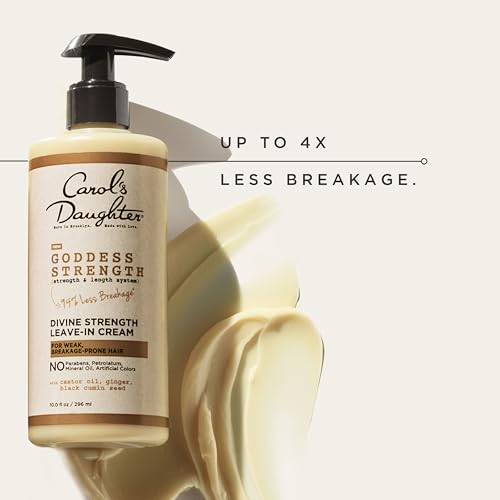 Carol's Daughter Goddess Strength Leave In Conditioner Cream, 10 Fl Oz - Strengthening and Moisturizing for Wavy, Curly Hair - 2 Pack