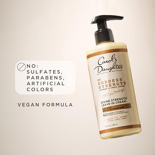 Carol's Daughter Goddess Strength Leave In Conditioner Cream, 10 Fl Oz - Strengthening and Moisturizing for Wavy, Curly Hair - 2 Pack