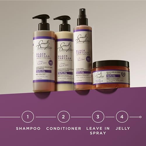 Carol's Daughter Black Vanilla Moisture Sulfate Free Conditioner for Curly, Wavy or Natural Hair, Moisturizing Hair Care for Dry, Damaged Hair, 12 Fl Oz