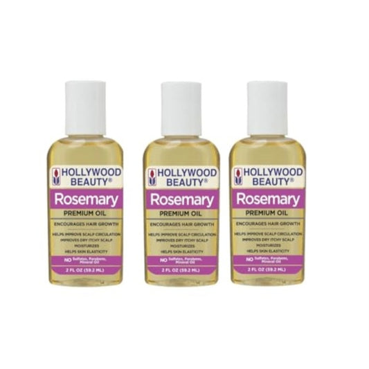 Hollywood Beauty Rosemary Premium Oil (2 Fl Oz) 3 Count, Yellow