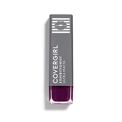 COVERGIRL Exhibitionist Ultra-Matte, Transfer-Proof, 11 Fl Oz, 1 Count, Lipstick, Matte Lipstick, Long Lasting, No Cracking or Flaking, Increases Lip Moisture