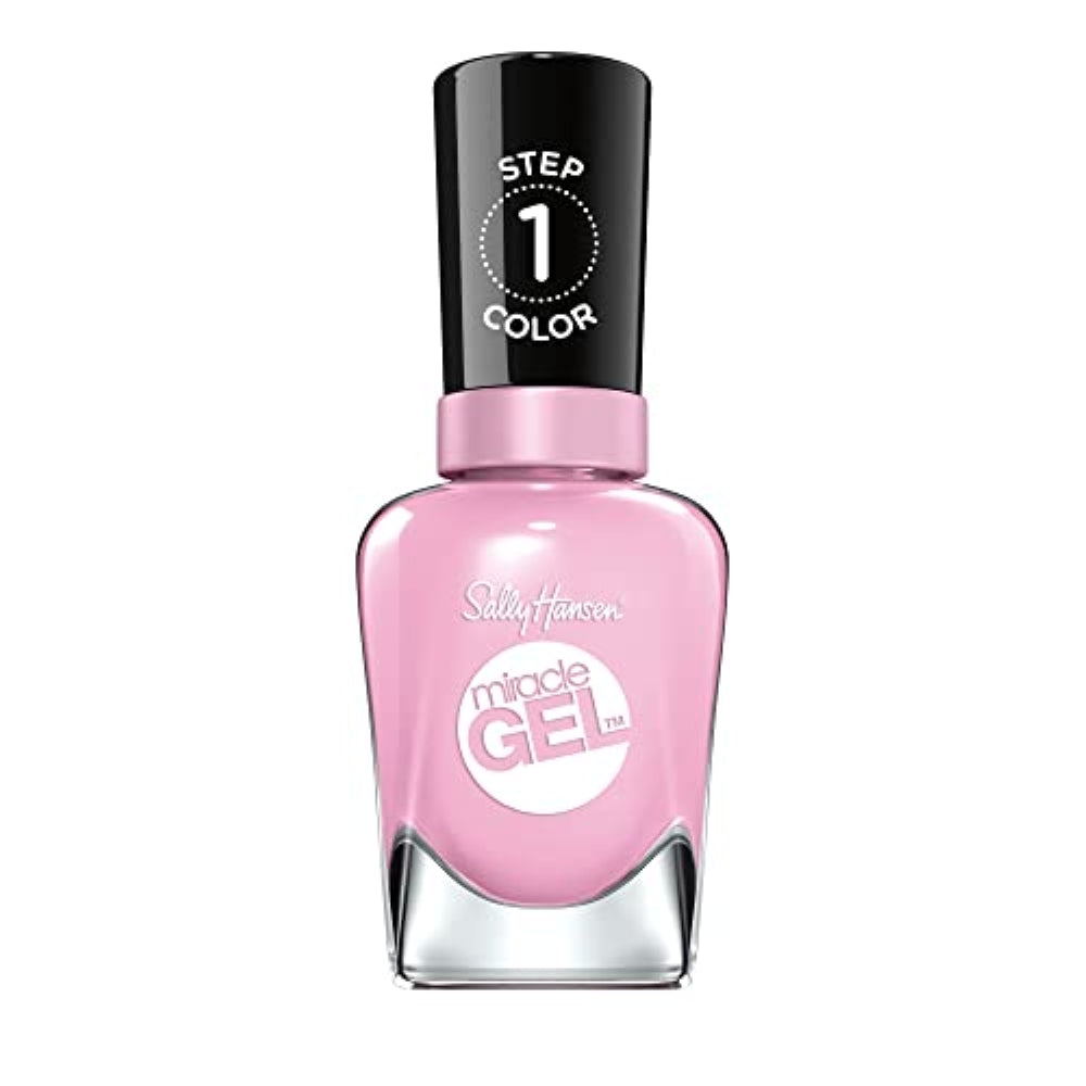 Sally Hansen Miracle Gel Salon Quality Nail Polish | Gel-Like Formula, Two-Step System, No UV Light Needed, Long Lasting | Opaque, Glossy | 239 Smartease | Baby Pink Nail Color