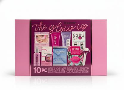 "The Glow Up" 10-piece skincare collection set by My Beauty Spot.