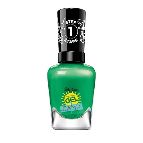 Sally Hansen Miracle Gel Salon Quality Nail Polish | Gel-Like Formula, Two-Step System, No UV Light Needed, Long Lasting | Opaque | 897 Wanderlush | Teal Green Nail Polish