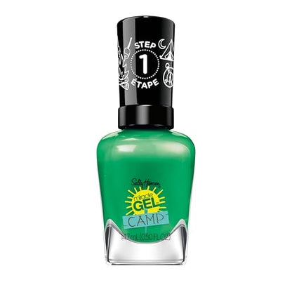 Sally Hansen Miracle Gel Salon Quality Nail Polish | Gel-Like Formula, Two-Step System, No UV Light Needed, Long Lasting | Opaque | 897 Wanderlush | Teal Green Nail Polish