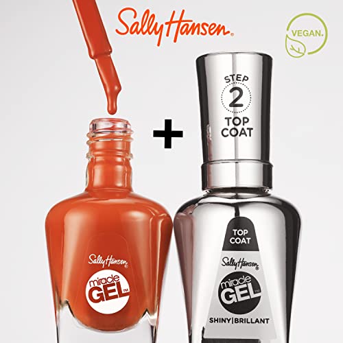 Sally Hansen Miracle Gel™, Summer Camp Peach Retreat, Long Lasting, Gel-Like Formula, No UV Lamp Needed, Orange Nail Polish