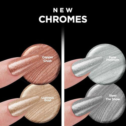Sally Hansen Insta-Dri Nail Polish Chrome Top Coat | Quick Dry, Long Lasting, Streak-Free Shine, Opaque | Lustrous Gold | Metallic Gold Nail Polish