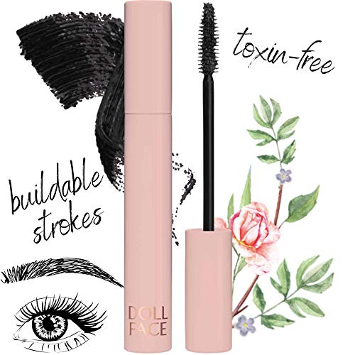 DOLL FACE Mascara | Volume, Length, Define, Curl and Lift Eye Lashes with My One & Only 5-in-1 Mascara | Cruelty Free | Black 0.27fl oz