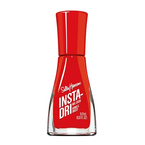 Sally Hansen Insta-Dri Nail Polish | Quick Dry, Long Lasting, Streak-Free Shine | Opaque, Glossy | 361 Augmented Red-ality | Vivid True Red Nail Color