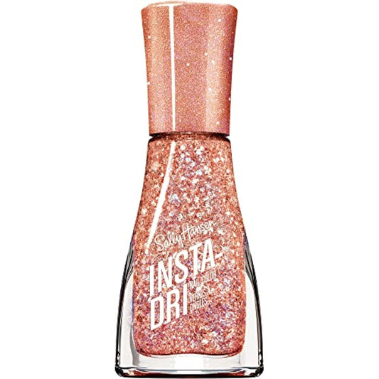 Sally Hansen Insta-Dri Nail Polish | Quick Dry, Long Lasting, Streak-Free Shine |Semi-Opaque, Glittery | 258 Shooting Star | Sparkling Champagne Nail Color