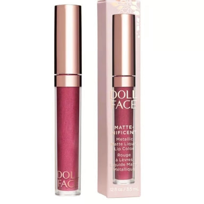 Doll Face, Matte-nificent Metallic Liquid Lip Color Mercury, 0.12 Ounce