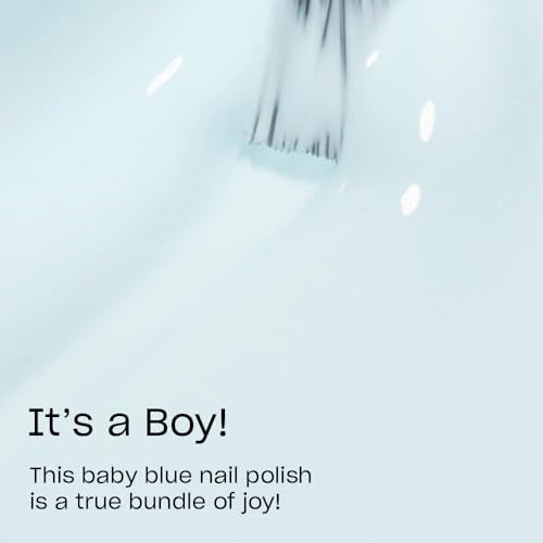 OPI Nail Lacquer It’s a Boy! | Opaque Soft Blue Crème Chip Resistant Nail Polish | Fast Drying, Streak Free