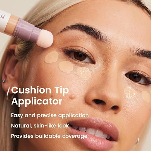 JOAH Perfect Complexion Under Eye Concealer and Serum, Korean Makeup, Hydrating Under Eye Concealer Stick for Dark Circles and Puffiness, Peptide Serum with Medium Coverage
