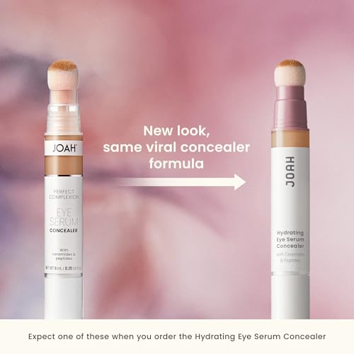 JOAH Perfect Complexion Under Eye Concealer and Serum, Korean Makeup, Hydrating Under Eye Concealer Stick for Dark Circles and Puffiness, Peptide Serum with Medium Coverage
