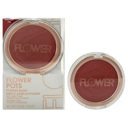 FLOWER BEAUTY Flower Pots Powder Blush- Berry-More, 1 ea