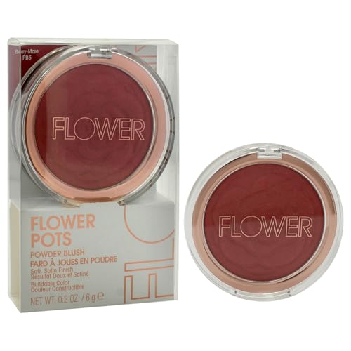 FLOWER BEAUTY Flower Pots Powder Blush- Berry-More, 1 ea
