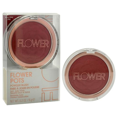 FLOWER BEAUTY Flower Pots Powder Blush- Berry-More, 1 ea