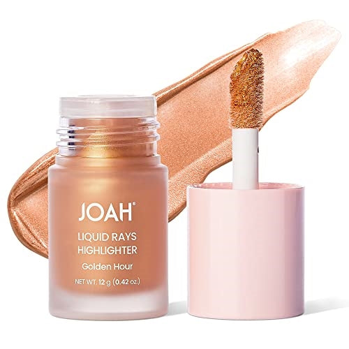 JOAH Liquid Rays Highlighter, Highlight Stick for Face Contour & Shimmer, Glow Illuminator, Korean Makeup, Buildable, Long Lasting, Cruelty Free Formula, Easy Applicator, Golden Hour