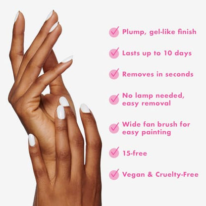 Olive & June Long Lasting Top Coat Nail Polish | Plump Gel-Like Finish No Lamp Needed Lasts up to 10 days | Salon-Quality Color at Home | 15-Free, Vegan & Cruelty-Free Chip-Resistant Shine