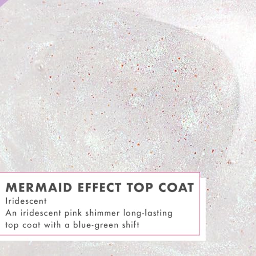 Olive & June Long Lasting Nail Polish Top Coat - Mermaid Effect | Gel-Like Finish No Lamp Needed | Lasts up to 10 days | Salon-Quality Home | Vegan & Cruelty-Free | Chip-Resistant | Iridescent Shimmer