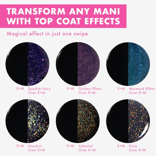 Olive & June Long Lasting Nail Polish Top Coat - Mermaid Effect | Gel-Like Finish No Lamp Needed | Lasts up to 10 days | Salon-Quality Home | Vegan & Cruelty-Free | Chip-Resistant | Iridescent Shimmer