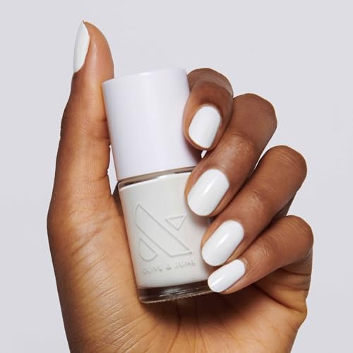 Olive & June Long Lasting Nail Polish | Plump, Gel-Like Finish No Lamp Needed | Lasts up to 10 days | Salon-Quality Color at Home | 15-Free, Vegan & Cruelty-Free Chip-Resistant Shine | HD Crisp White