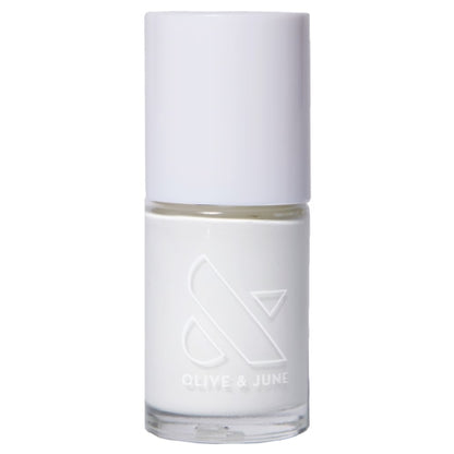Olive & June Long Lasting Nail Polish | Plump, Gel-Like Finish No Lamp Needed | Lasts up to 10 days | Salon-Quality Color at Home | 15-Free, Vegan & Cruelty-Free Chip-Resistant Shine | HD Crisp White