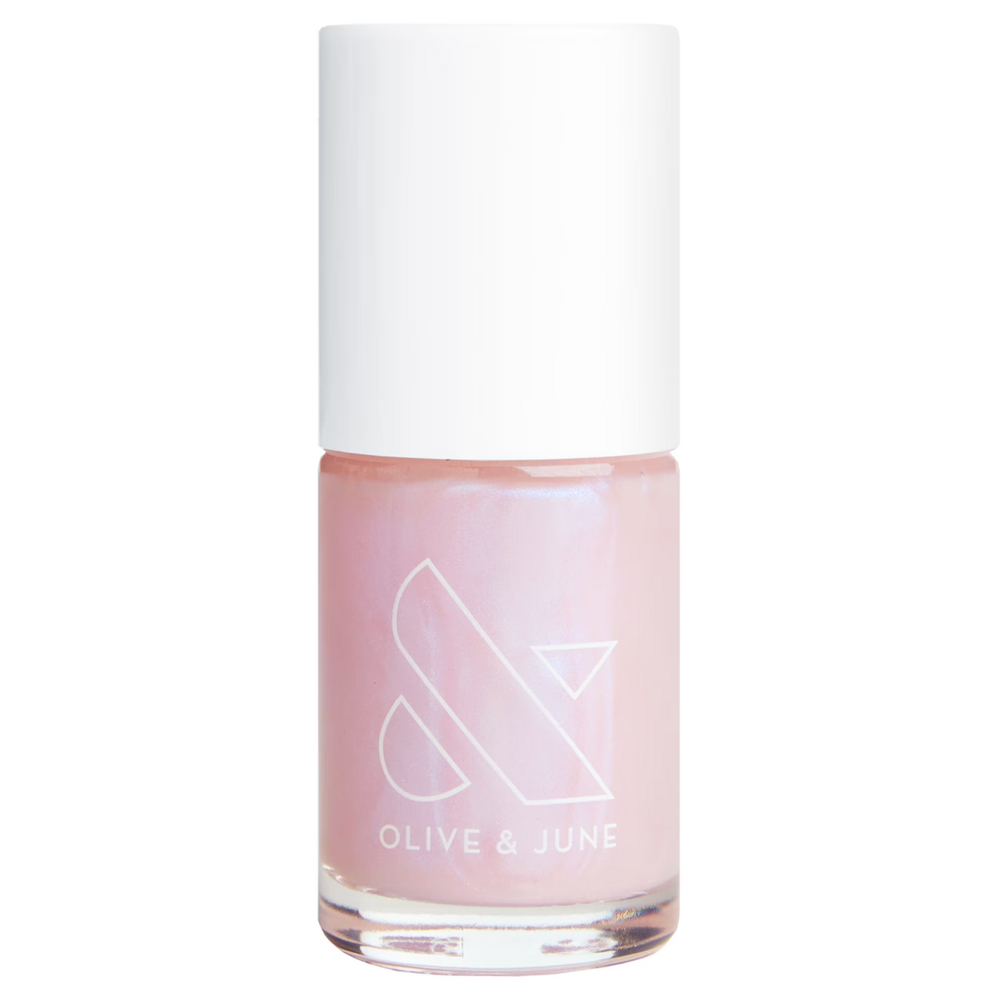 Olive & June Long Lasting Nail Polish | Plump, Gel-Like Finish No Lamp Needed | Lasts up to 10 days | Salon-Quality at Home | 15-Free, Vegan Cruelty-Free Chip-Resistant | Pink Goldfish Pink Iridescent