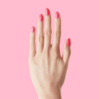 Olive & June Long Lasting Nail Polish | Plump, Gel-Like Finish No Lamp Needed | Lasts up to 10 days | Salon-Quality at Home | 15-Free, Vegan Cruelty-Free Chip-Resistant | Hot Strawberry