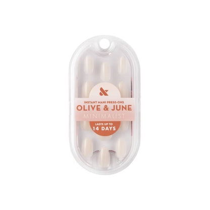 Olive & June Press-On Fake Nails - Minimalist - Medium Almond - Milky Syrup Gradient - 42ct