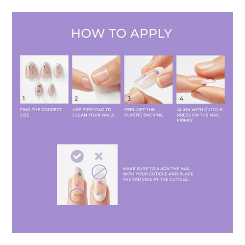 KISS imPRESS Design Press on Nails, Soiree, Multicolor, Medium Coffin, 30 Count