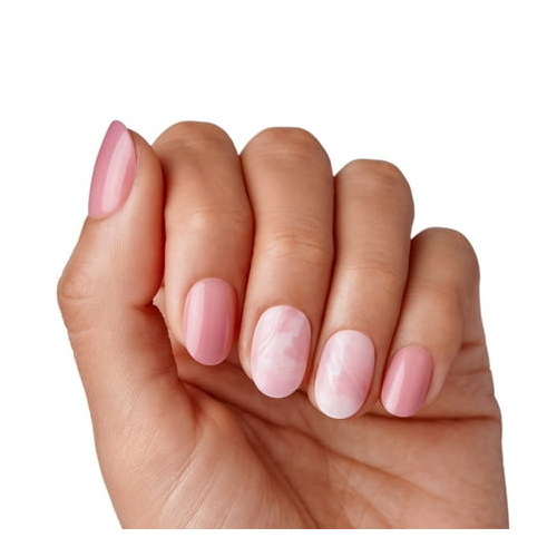 KISS imPRESS Design Press on Nails, Magic Hour, Pink, Short Oval, 30 Count