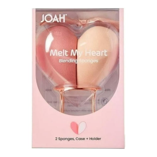 JOAH Melt My Heart Blending Sponges, 2 Sponges, Case + Holder