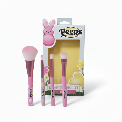 Peeps Cosmetic Brush Set, 4 piece Set, 2025,  New In Box