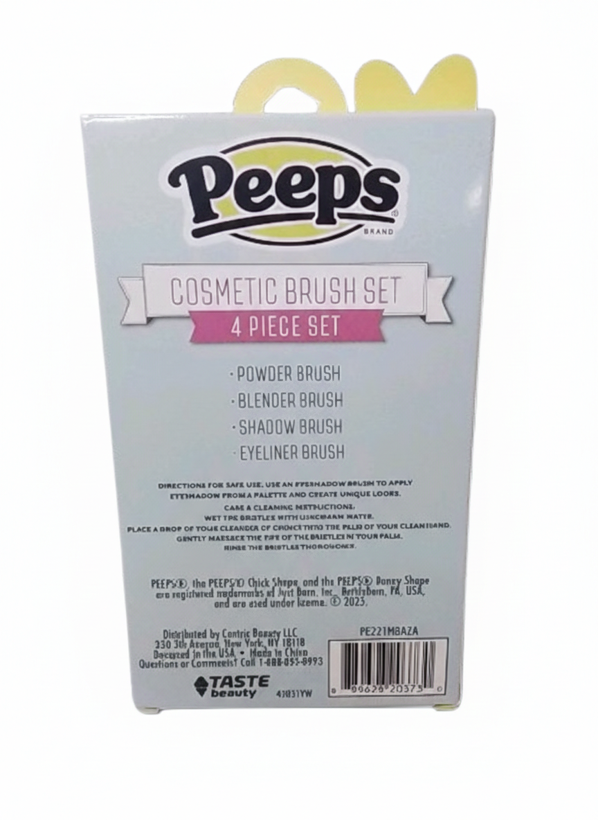 Peeps Cosmetic Brush Set, 4 piece Set, 2025,  New In Box
