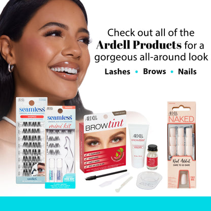 Ardell Seamless Cluster Eyelash Extensions Mini Kit Naked Lashes – DIY Lash Extension Kit with Applicator, Glue & Seal, Natural Cluster Lashes, 10 Lash Clusters, 1 Pack
