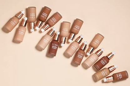 FLOWER BEAUTY By Drew Barrymore Get Real Serum Foundation - Hydrating + Lightweight Formula - Light to Medium + Buildable Coverage (Sable)