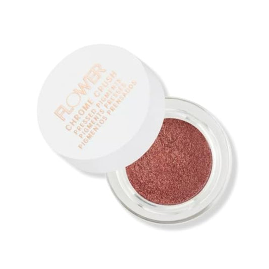 FLOWER BEAUTY By Drew Barrymore Chrome Crush Eyeshadow - Gel Powder + Buildable Formula - Shimmer + Glitter - Eyeshadow Topper (Amber)