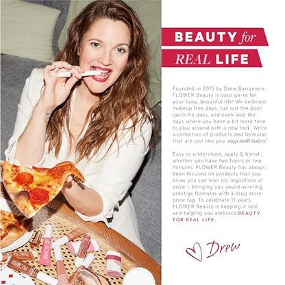 FLOWER BEAUTY By Drew Barrymore Scribble Stick Lip Liner + Eyeliner - Smooth Application + Blendable - 2-in-1 Lip + Eye Liner (Tickle Me Pink)