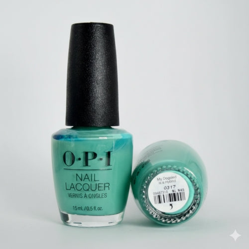 OPI Nail Lacquer My Dogsled is a Hybrid | Opaque Bright Green Crème Chip Resistant Nail Polish | Vegan, Fast Drying, Streak Free
