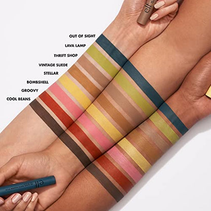 e.l.f. No Budge Matte Shadow Stick, One-Swipe Cream Eyeshadow Stick, Long-Wear & Crease Resistant, Matte Finish, Vegan & Cruelty-Free, Cool Beans 2 Pack