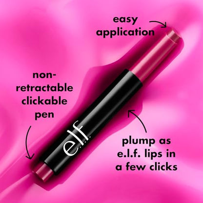 e.l.f. Pout Clout Lip Plumping Pen, Nourishing Lip Balm For Sheer Color & Shine, Plumps & Moisturizes, Vegan & Cruelty-Free, Toasted