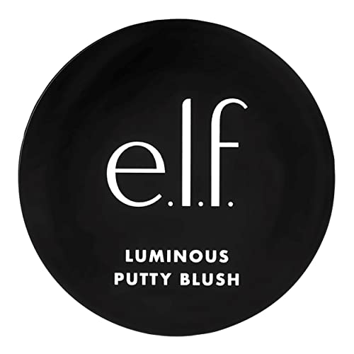 e.l.f. Luminous Putty Blush, Putty-to-Powder, Buildable Blush With A Subtle Shimmer Finish, Highly Pigmented & Creamy, Vegan & Cruelty-Free, Bermuda