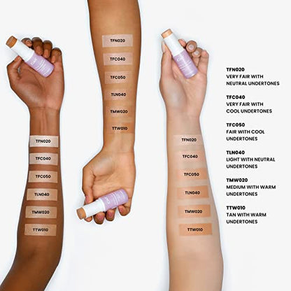 JOAH Crystal Glow Tinted Luminizer Stick, Multitasking Korean Makeup Highlighter and Bronzer Stick, Customizable Formula for a Natural Glow, Peptide Infused, Very Fair with Neutral Undertones