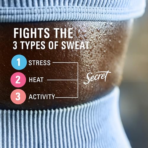 Secret Clinical Strength Antiperspirant Deodorant for Women, Free & Sensitive, 3X Stress Protection, 72hr Sweat & Odor Protection, PH Balancing Minerals, Invisible Solid, Unscented, 1.6 oz