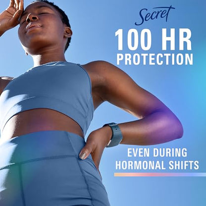 Secret Clinical Strength Antiperspirant Deodorant for Women, Free & Sensitive, 3X Stress Protection, 72hr Sweat & Odor Protection, PH Balancing Minerals, Invisible Solid, Unscented, 1.6 oz