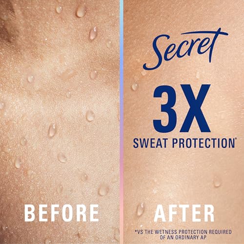 Secret Clinical Strength Antiperspirant Deodorant for Women, Free & Sensitive, 3X Stress Protection, 72hr Sweat & Odor Protection, PH Balancing Minerals, Invisible Solid, Unscented, 1.6 oz