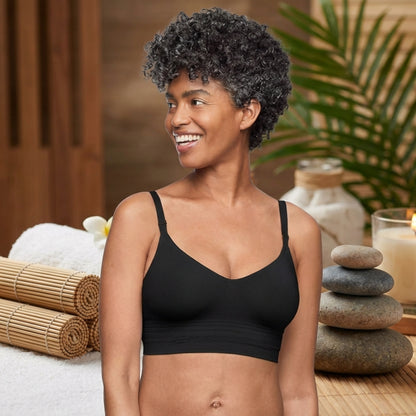 Warner's Easy Does It™ Allover Smoothing Seamless Longline Bra RM5501A Black